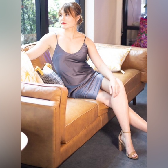 Silk Slip Dress - Picture 1 of 9